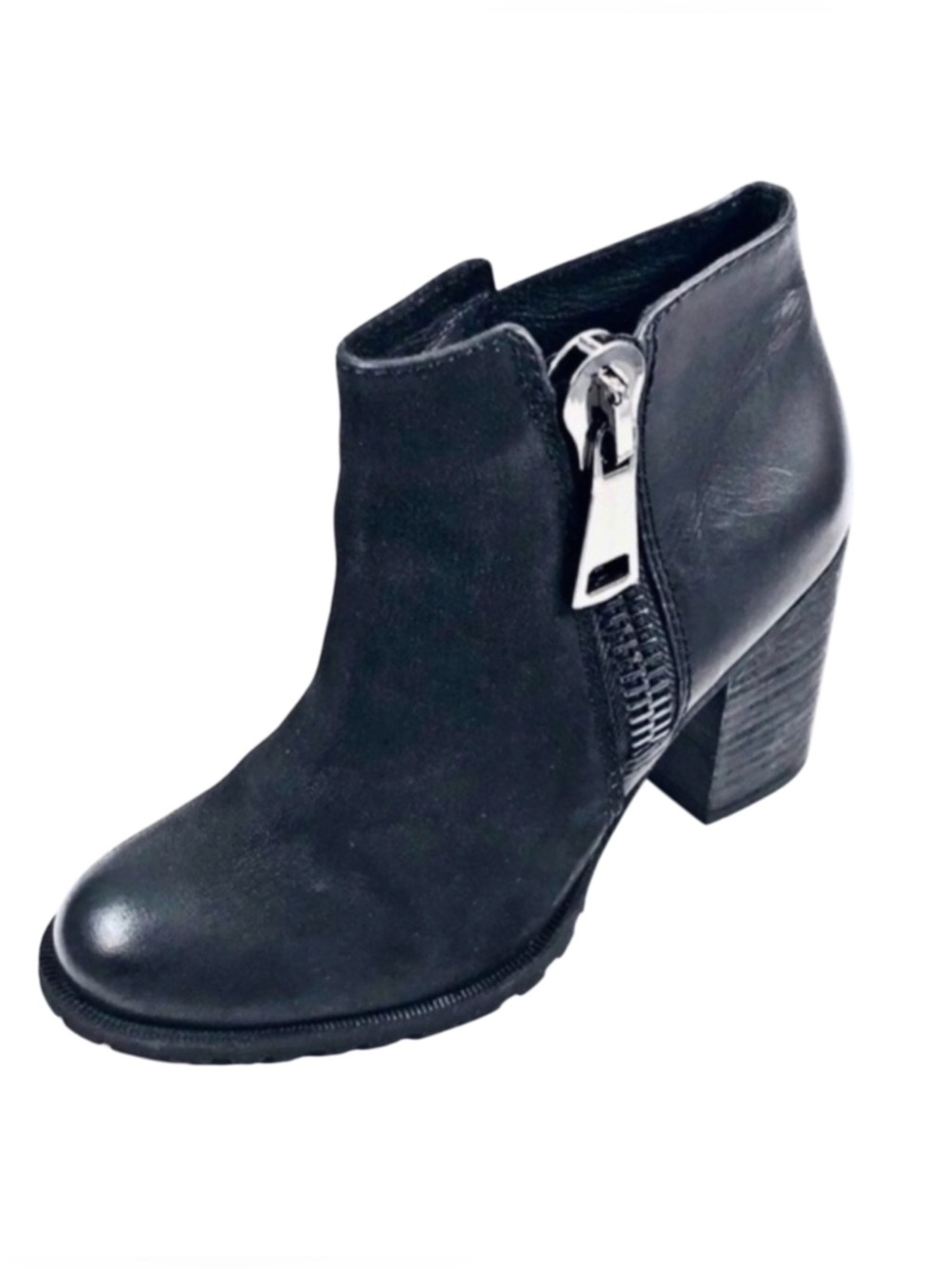 Aldo Womens Black Leather Ankle Booties 6.5M